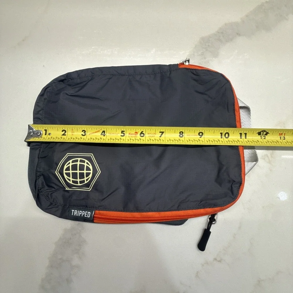 Tripped Travel Gear Packing Cubes – Set of 3 – Includes Soiled Bag - Blue/Orange